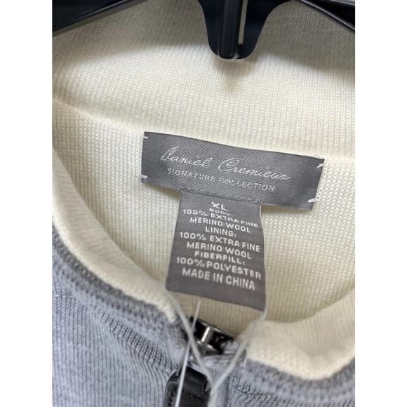 NWT CREMIEUX SIGNATURE COLLECTION MOCK NECK 100% MERINO WOOL FULL ZIP VEST XL - Picture 4 of 6